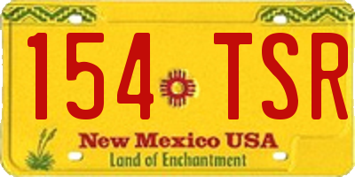 NM license plate 154TSR