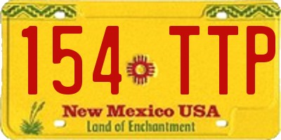 NM license plate 154TTP