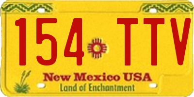 NM license plate 154TTV