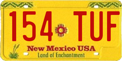 NM license plate 154TUF