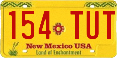 NM license plate 154TUT