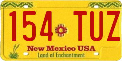 NM license plate 154TUZ
