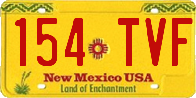 NM license plate 154TVF