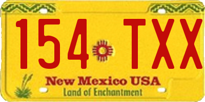 NM license plate 154TXX