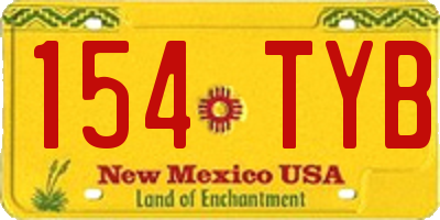 NM license plate 154TYB
