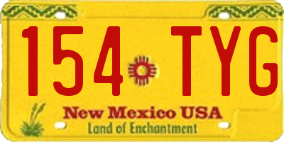 NM license plate 154TYG