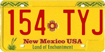 NM license plate 154TYJ