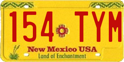 NM license plate 154TYM