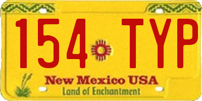 NM license plate 154TYP
