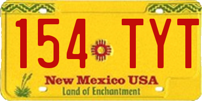 NM license plate 154TYT