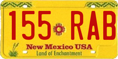 NM license plate 155RAB