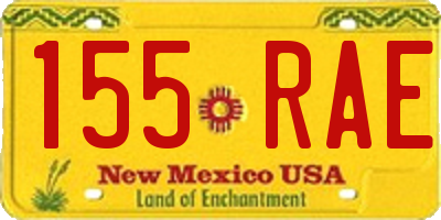 NM license plate 155RAE