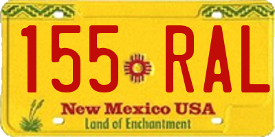 NM license plate 155RAL