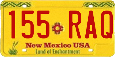 NM license plate 155RAQ
