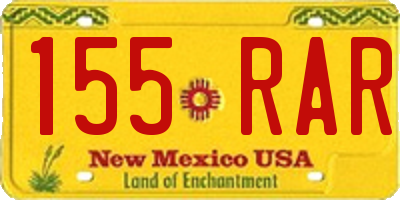 NM license plate 155RAR