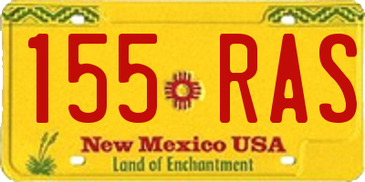 NM license plate 155RAS
