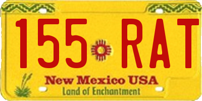 NM license plate 155RAT