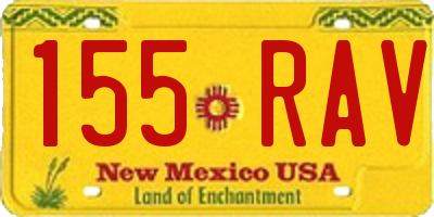 NM license plate 155RAV