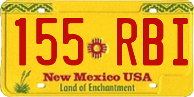 NM license plate 155RBI
