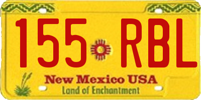 NM license plate 155RBL