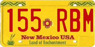 NM license plate 155RBM