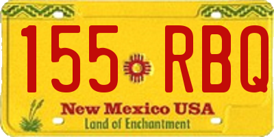 NM license plate 155RBQ