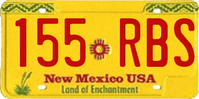 NM license plate 155RBS
