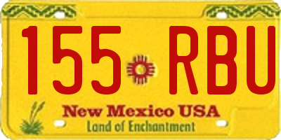 NM license plate 155RBU