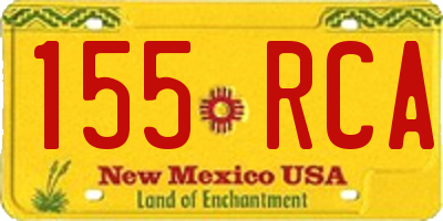 NM license plate 155RCA