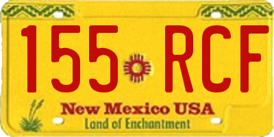 NM license plate 155RCF