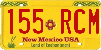 NM license plate 155RCM