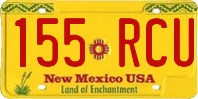 NM license plate 155RCU