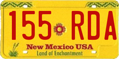 NM license plate 155RDA