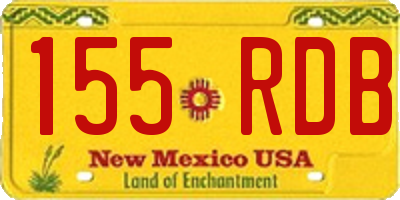 NM license plate 155RDB