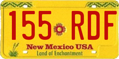 NM license plate 155RDF