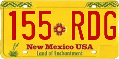 NM license plate 155RDG
