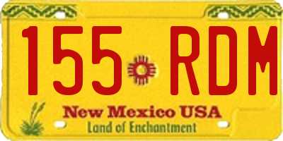 NM license plate 155RDM