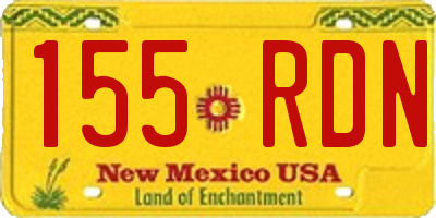 NM license plate 155RDN