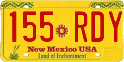 NM license plate 155RDY