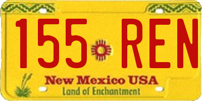NM license plate 155REN