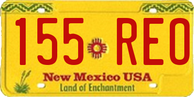 NM license plate 155REO