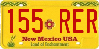 NM license plate 155RER