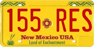 NM license plate 155RES