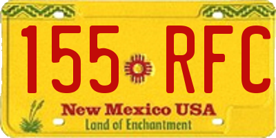 NM license plate 155RFC