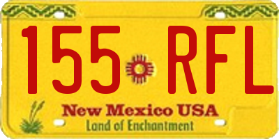 NM license plate 155RFL
