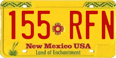 NM license plate 155RFN