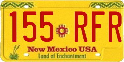 NM license plate 155RFR