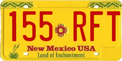 NM license plate 155RFT