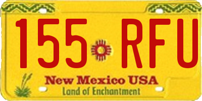 NM license plate 155RFU
