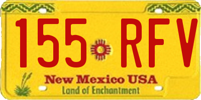 NM license plate 155RFV